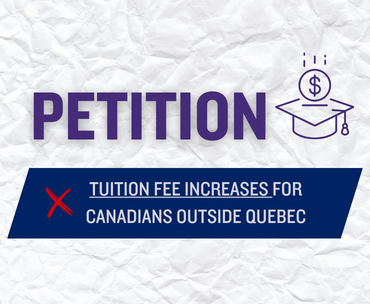 Tuition fee increases for Canadians outside Quebec