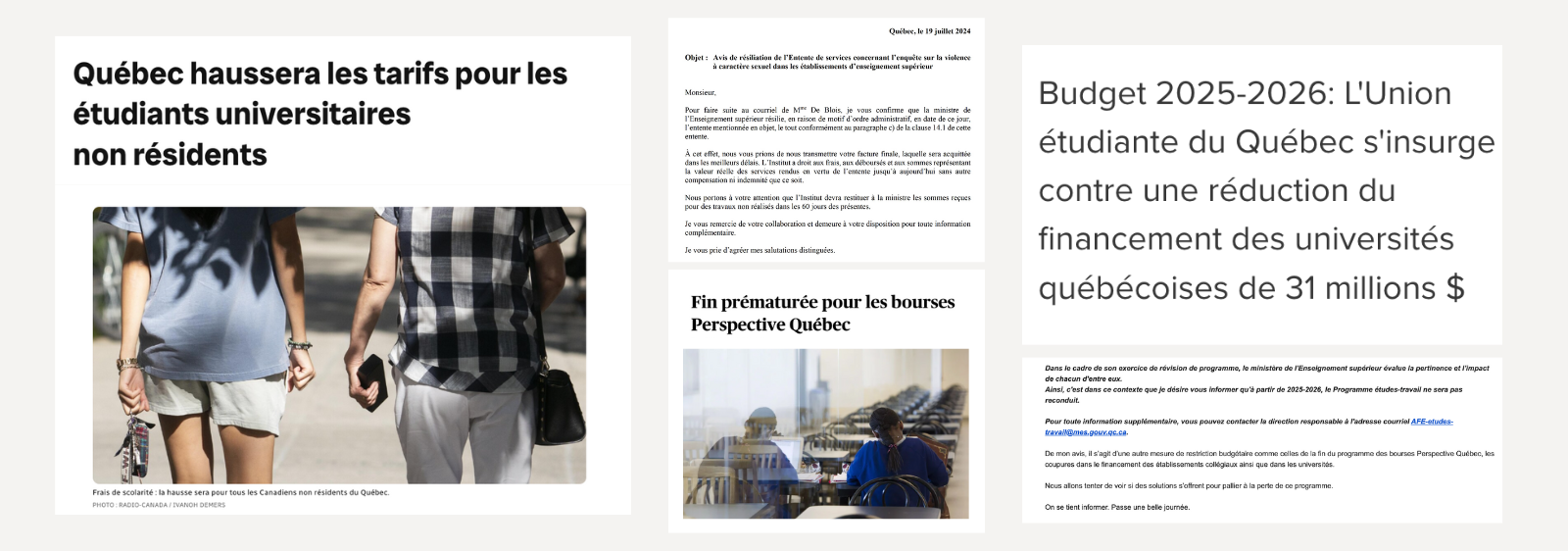 Compressions budgétaires en enseignement supérieur