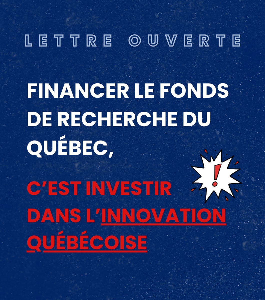 Lettre ouverte - Financement de la recherche